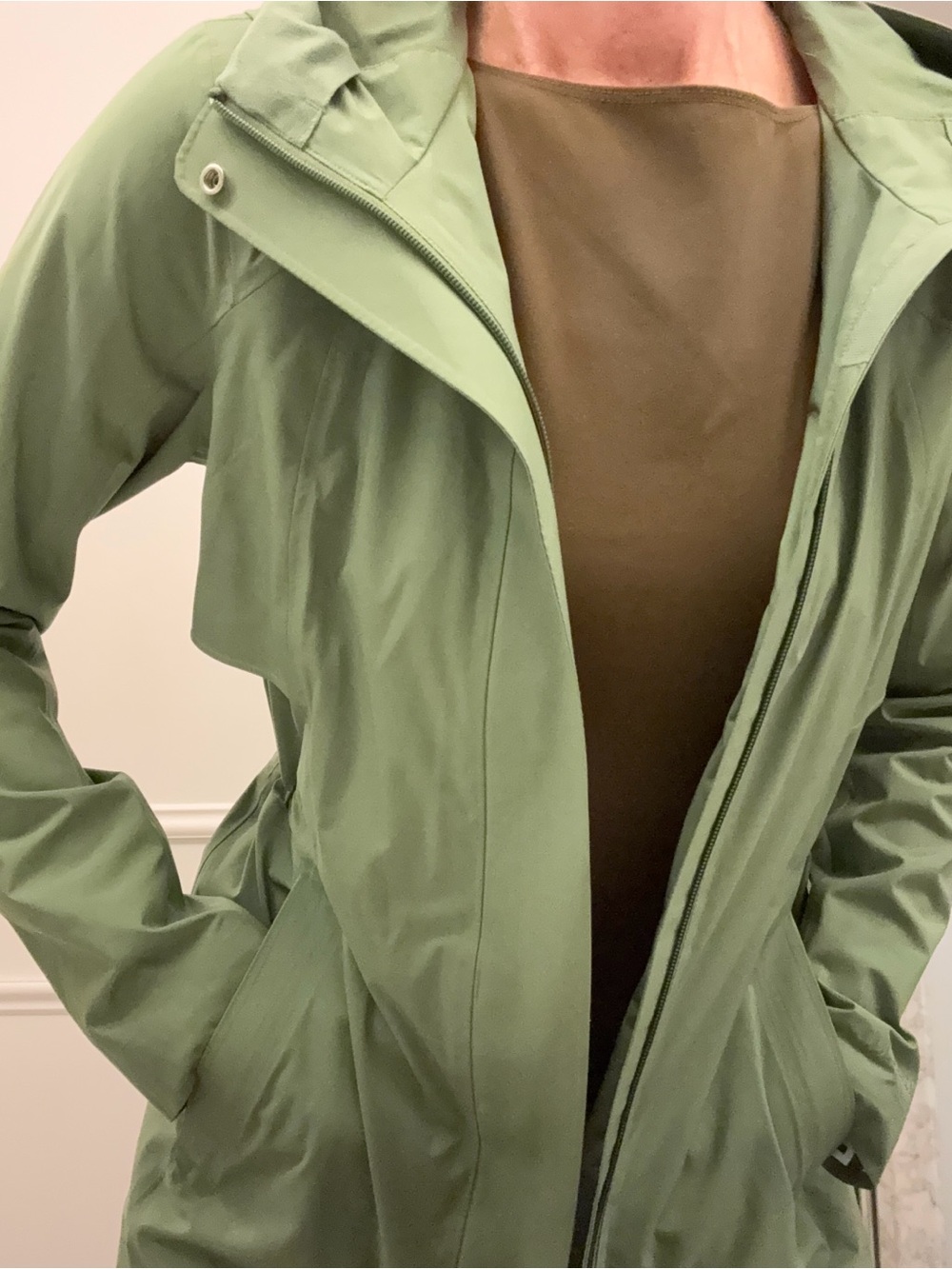 lululemon athletica Hooded Jacket  in Sage Green